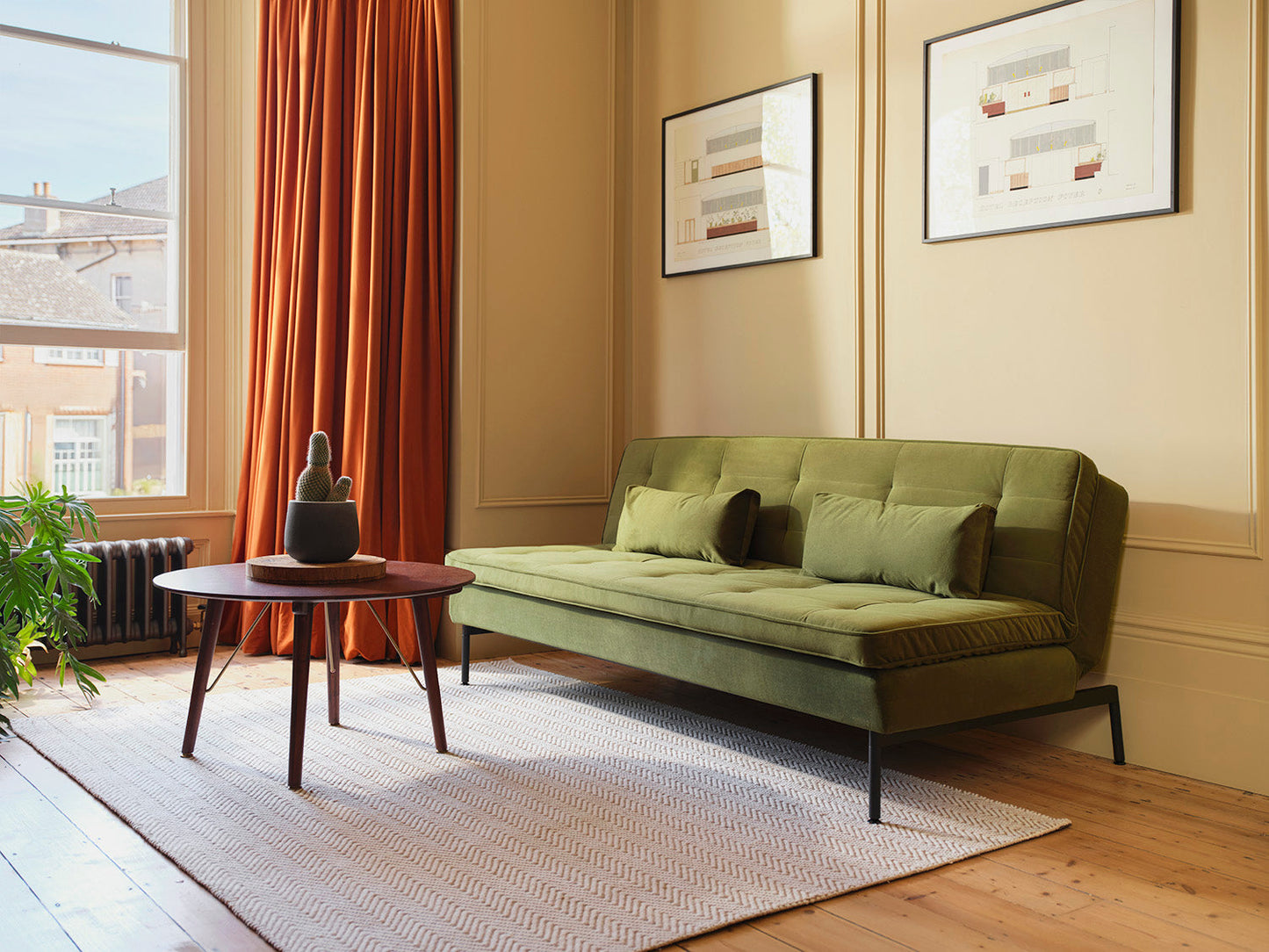 Model 11 Dreisitzer-Schlafsofa