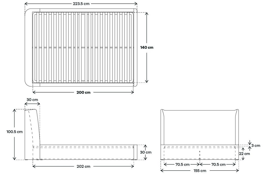 Bed 03 140cm x 200cm