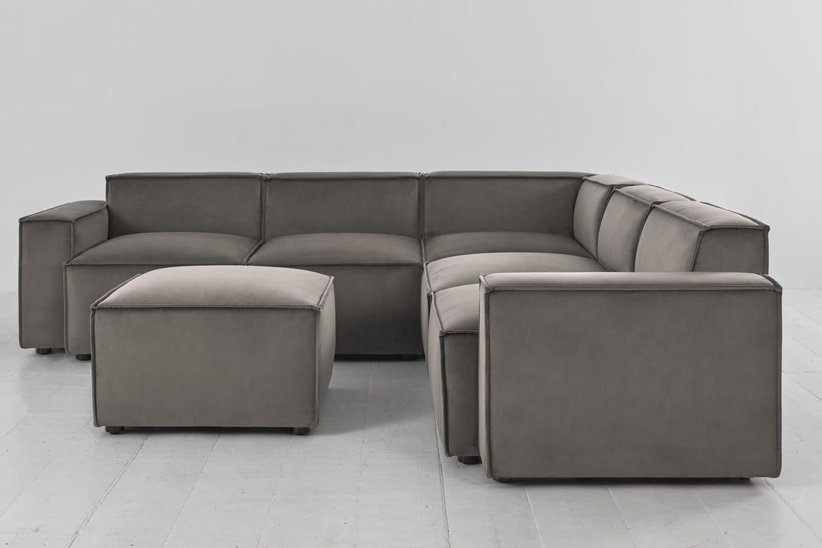Ecksofa Model 03 mit Polsterhocker
