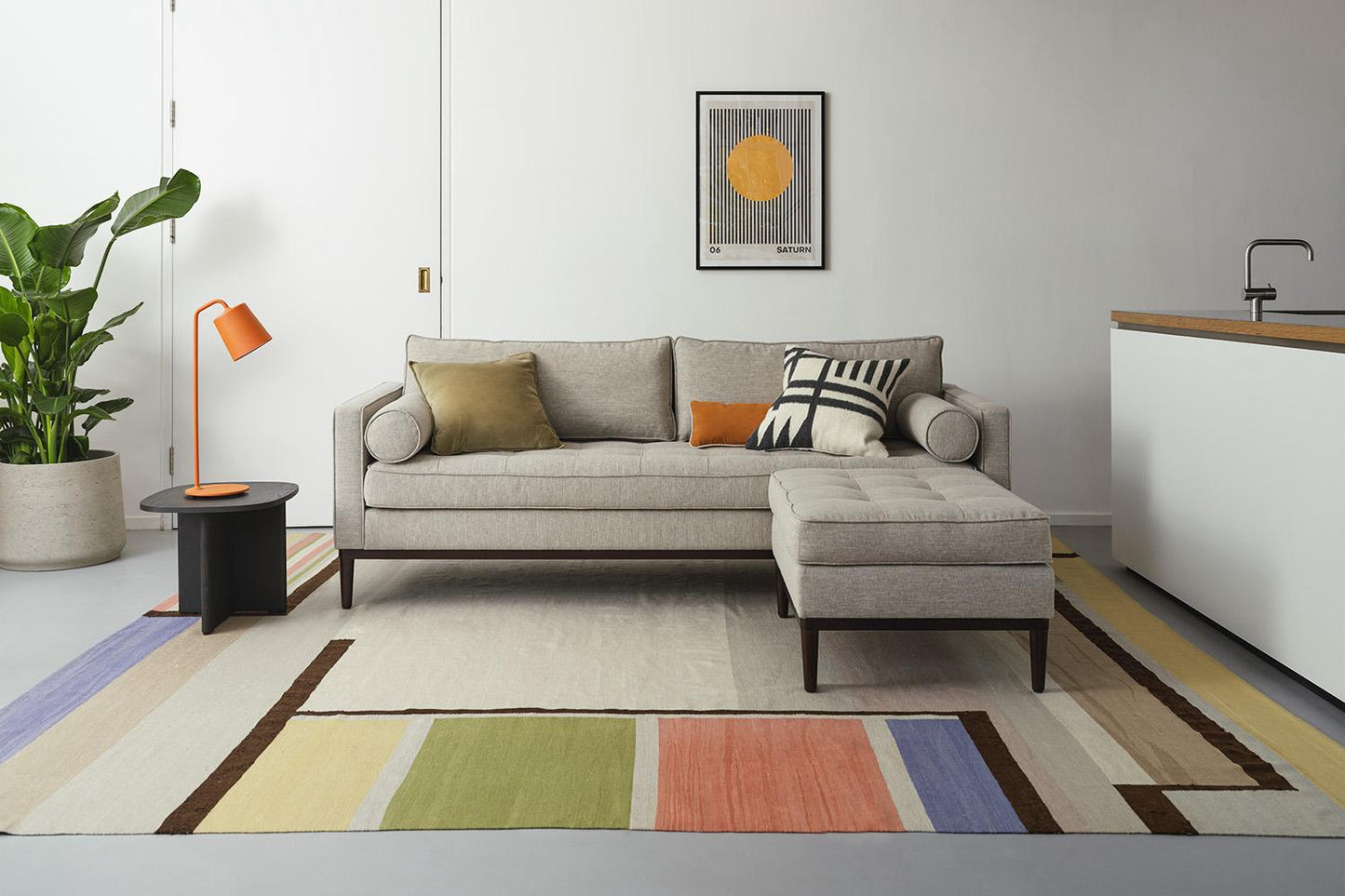 Dreisitzer-Ecksofa Model 02 mit Ecke rechts
