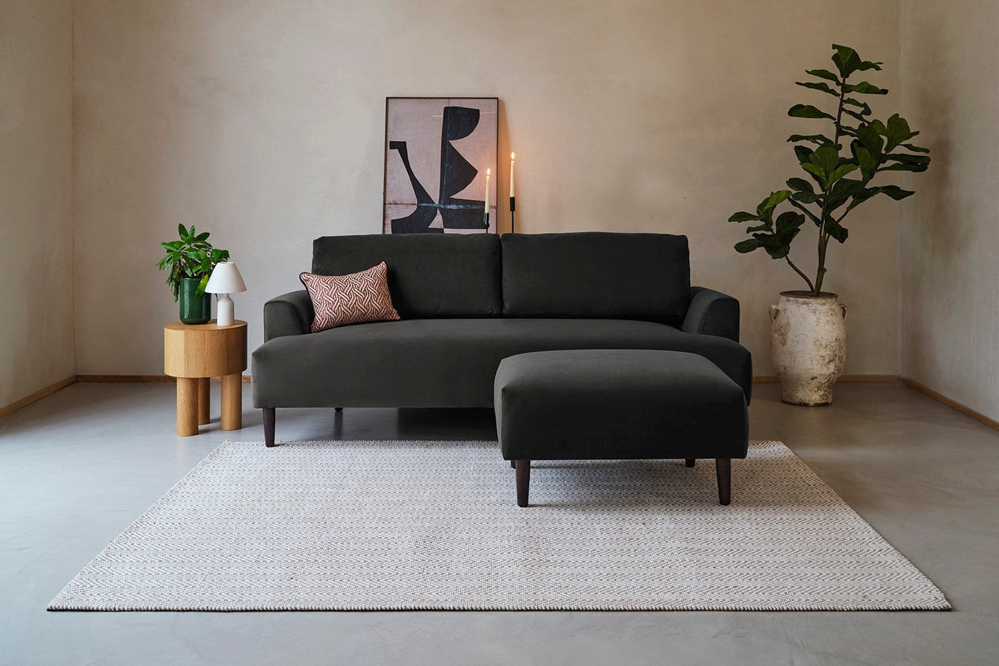 Dreisitzer-Sofa Model 05 mit Chaiselongue links