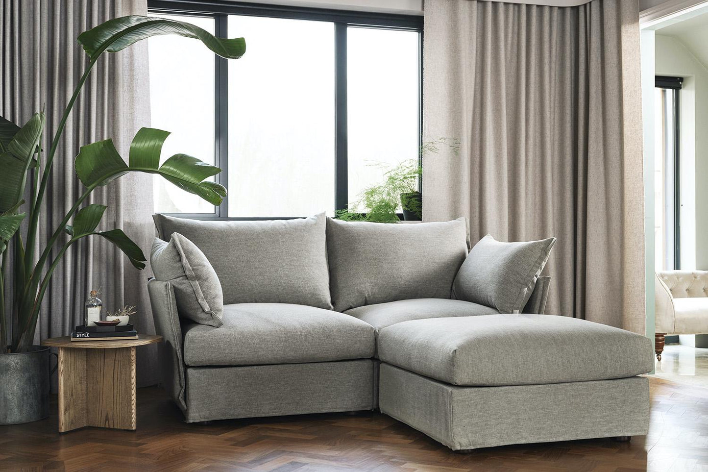 Zweisitzer-Ecksofa Model 06 mit Ecke rechts