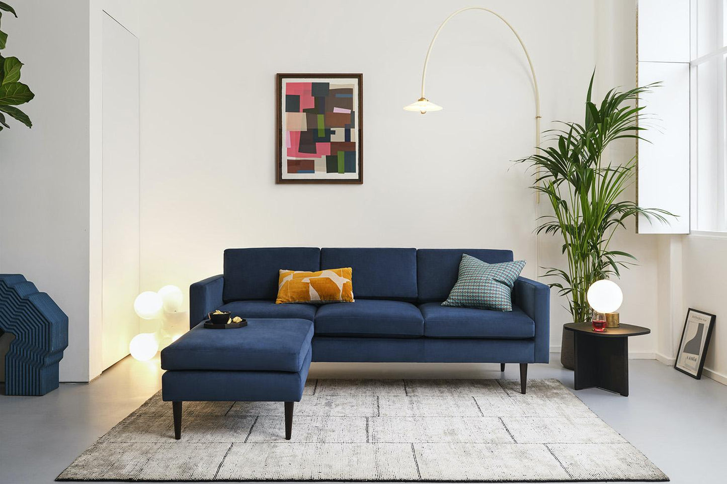 Dreisitzer-Sofa Model 01 mit Ecke links