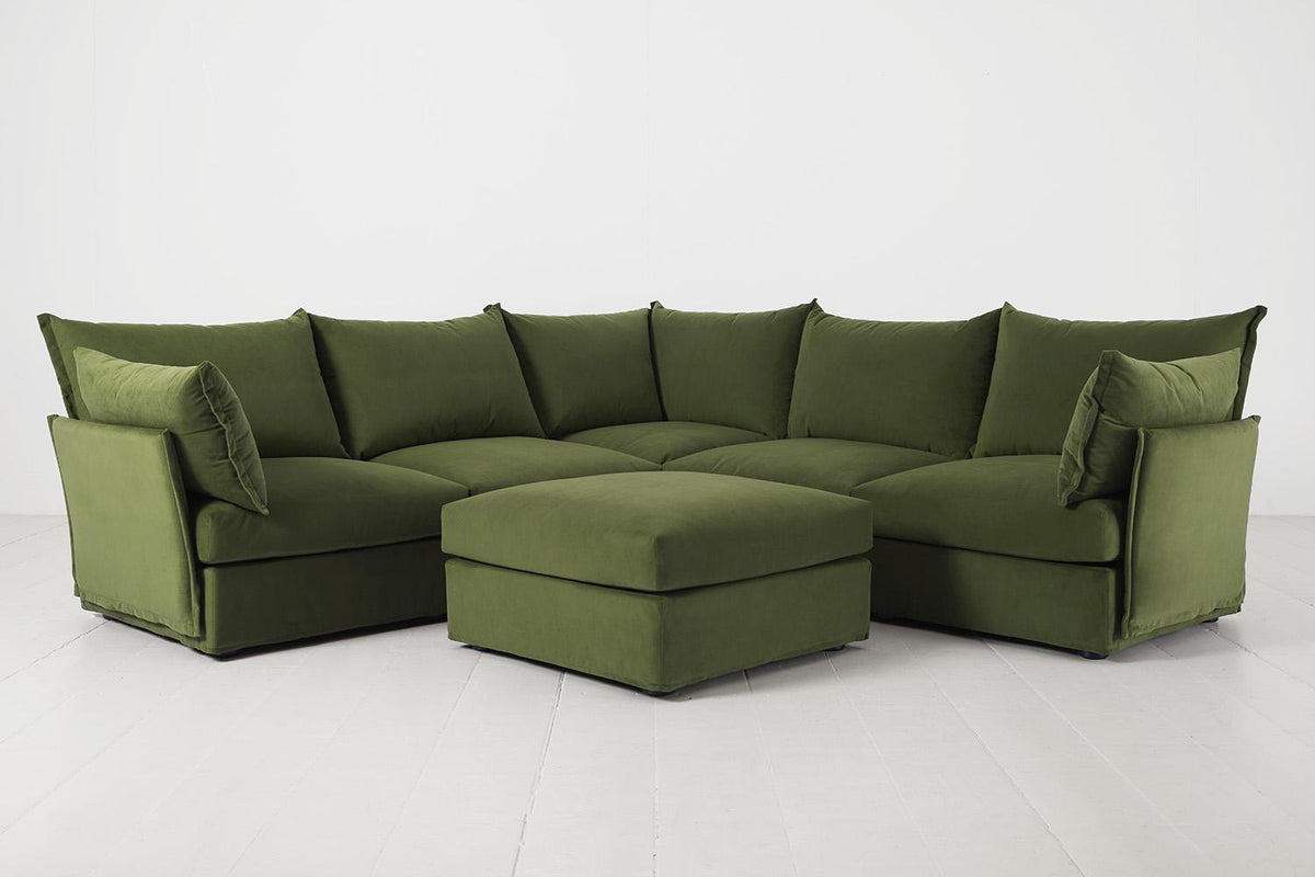 Ecksofa Model 06 mit Polsterhocker