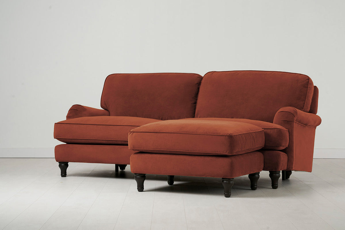 Model 15 Dreisitzer-Sofa mit Chaise Longue rechts