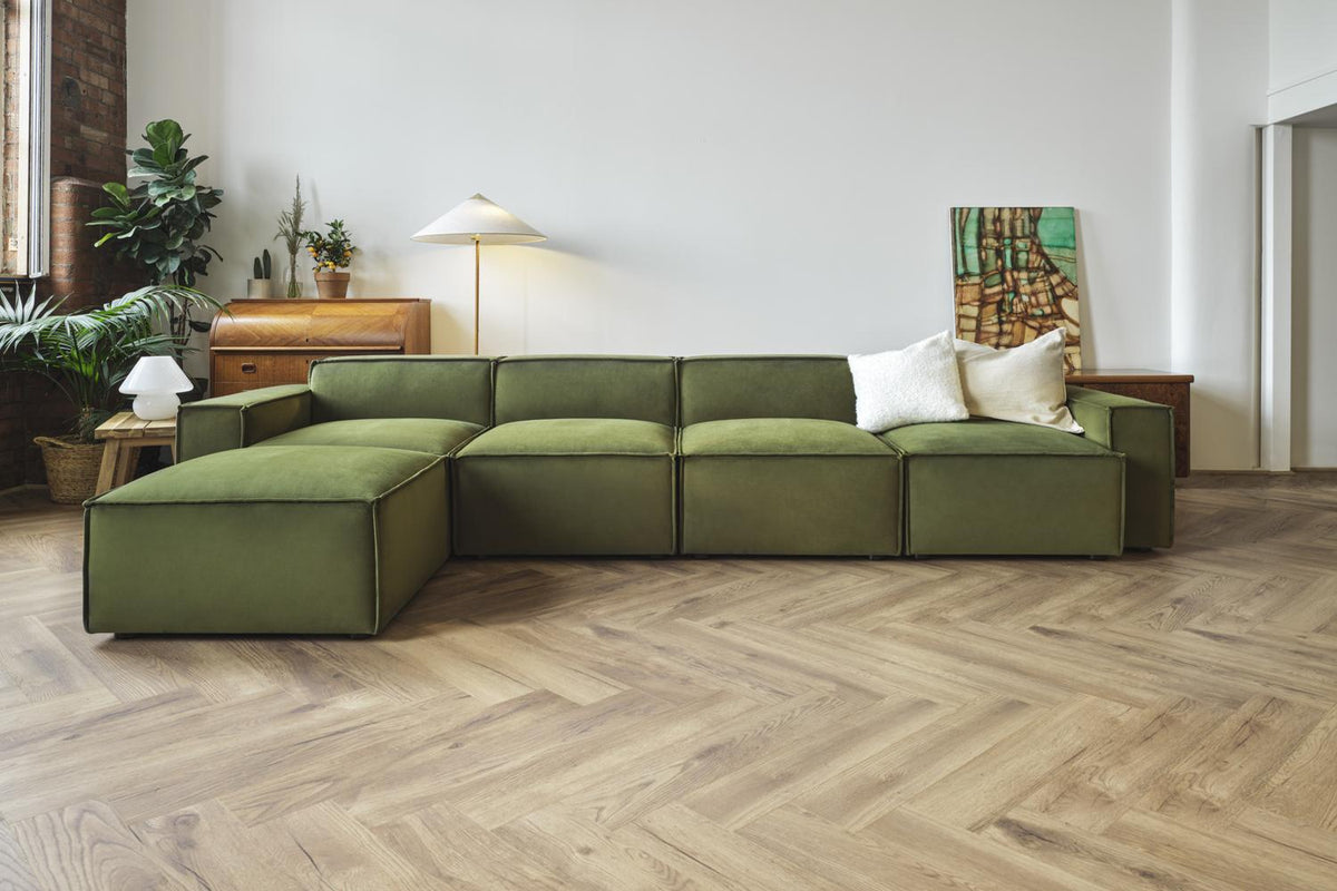 Viersitzer-Sofa Model 03 mit Chaiselongue links
